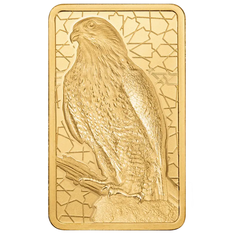5g Gold Bar | PAMP Fortuna | Arabian Falcon with Frame