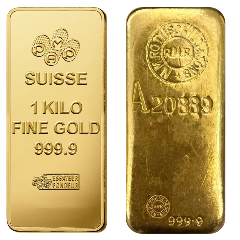 1 Kilo Gold Bar | Different Manufacturers | LBMA