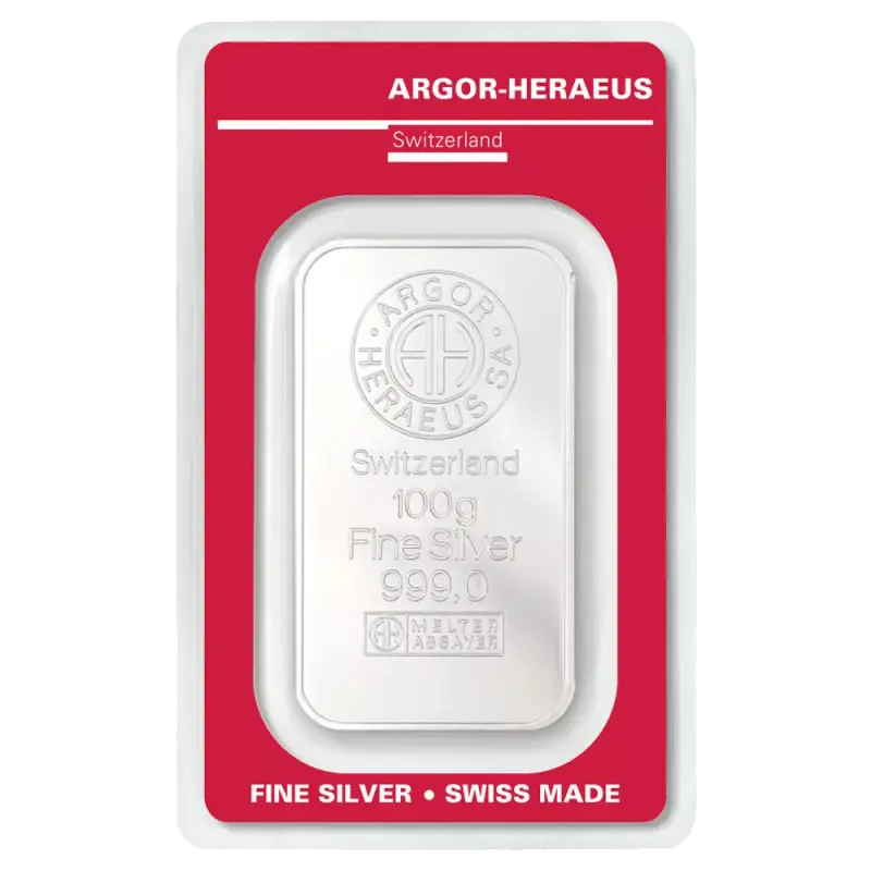 100g Silver Bar | Argor-Heraeus