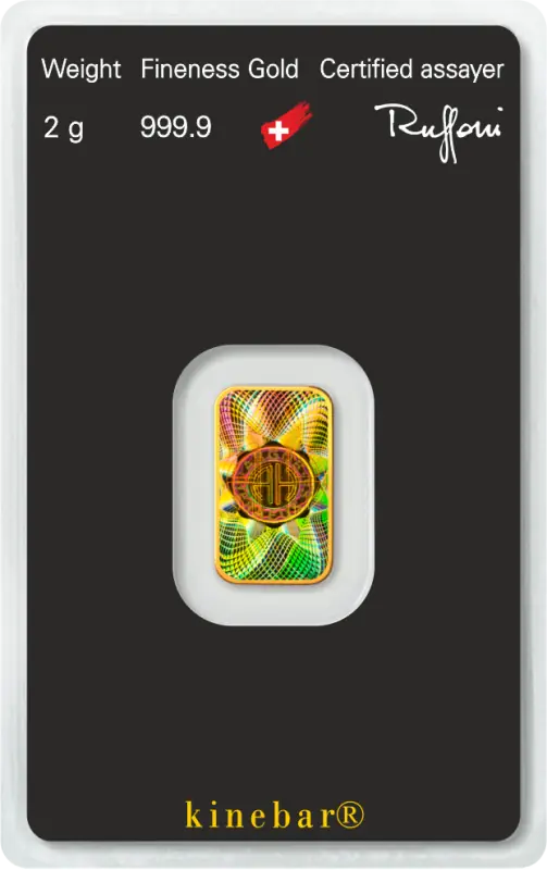 2g Gold Bar | Argor-Heraeus | Kinebar