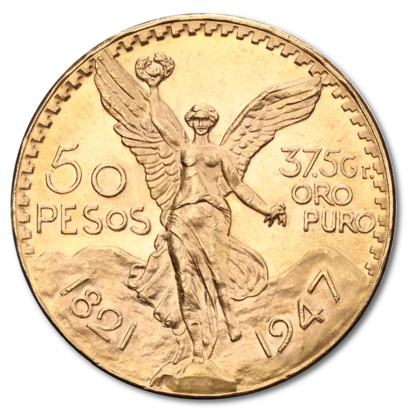 50 Gold Mexican Pesos | 1821-1947