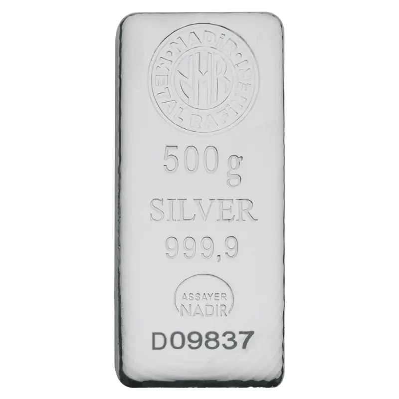 500g Silver Bar | Nadir Metal Rafineri