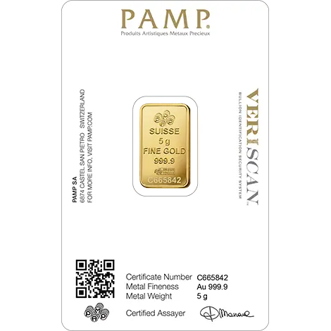 5g Gold Bar | PAMP Fortuna
