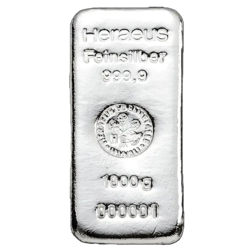 1 Kilo Silver Bar | Heraeus
