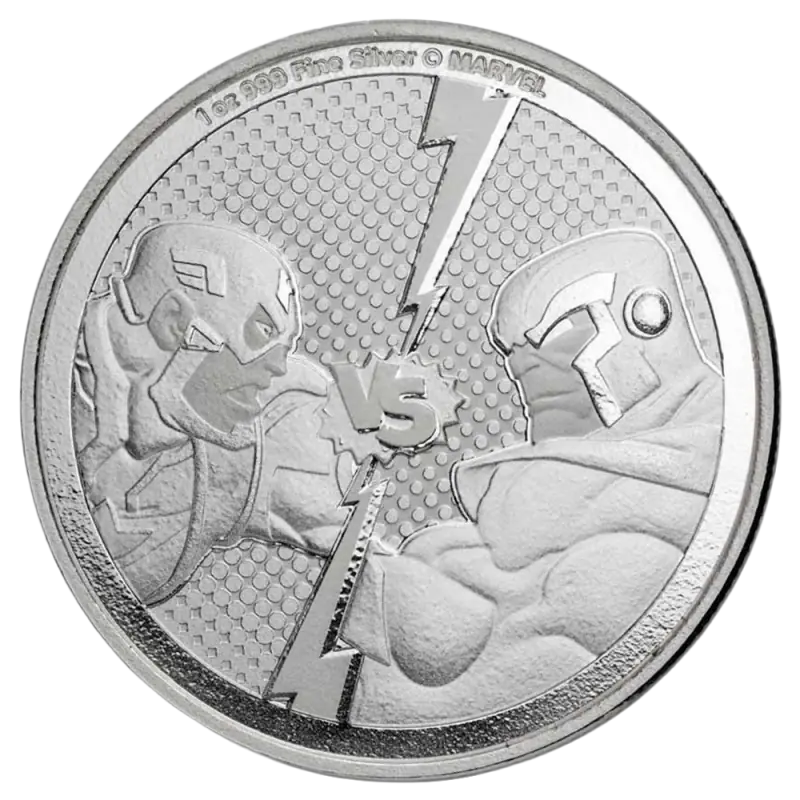 1 oz Marvel Captain America vs Thanos Silver Coin | 2025