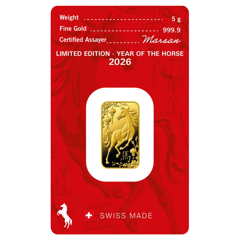 5g Gold Bar | Argor-Heraeus | Year Of The Horse | 2026