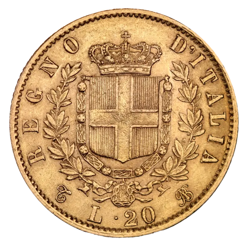 20 Italian Lira Vittorio Emanuele II Gold Coin | 1861-1878