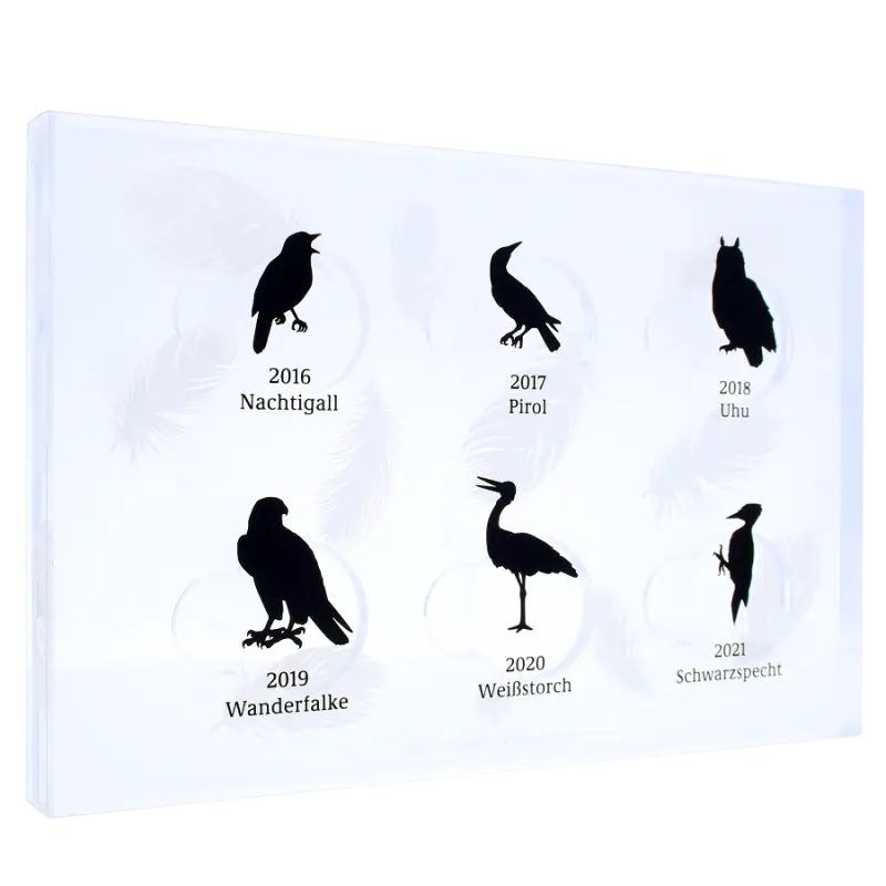 German Native Birds - Gold Coins Box Complete Collection EMPTY