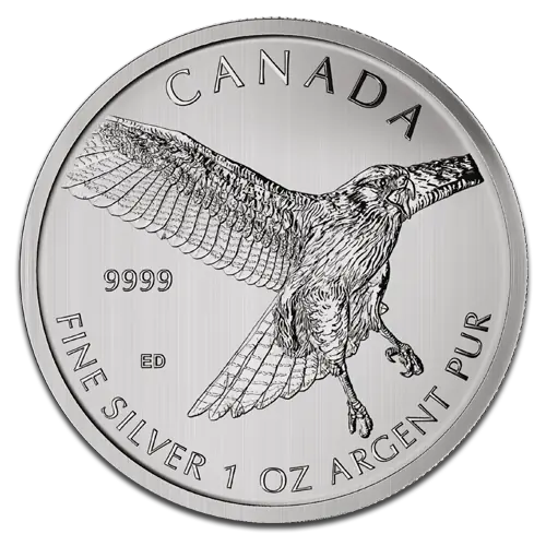 1 oz Red-Tailed Hawk Birds of Prey Silver Coin | 2015