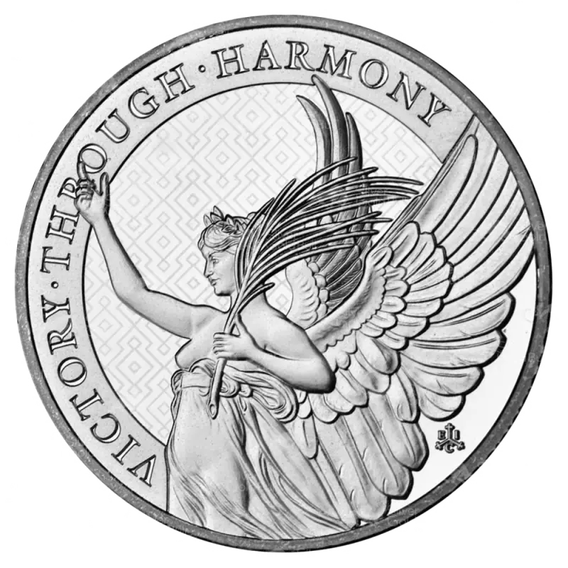 1 oz Saint Helena The Queen's Virtues: Victory Platinum Coin | 2021