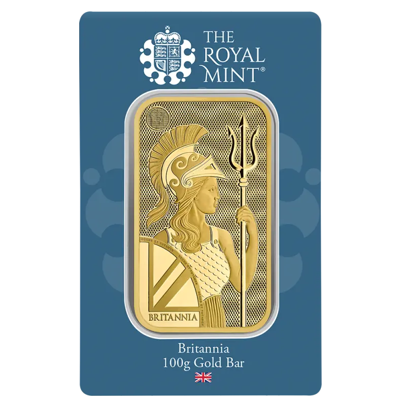 100g Britannia Gold Bar | Royal Mint