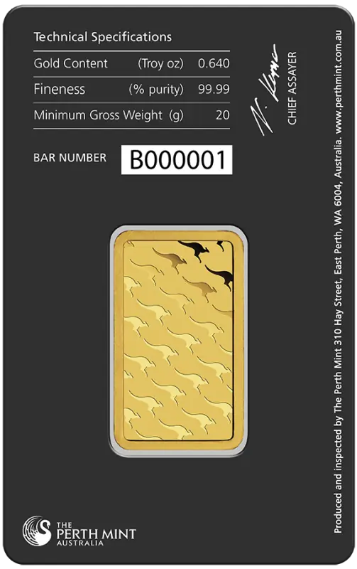 20g Gold Bar | Perth Mint | with Certificate