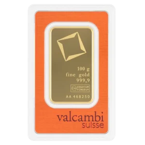 100g Gold Bar | Valcambi | Minted