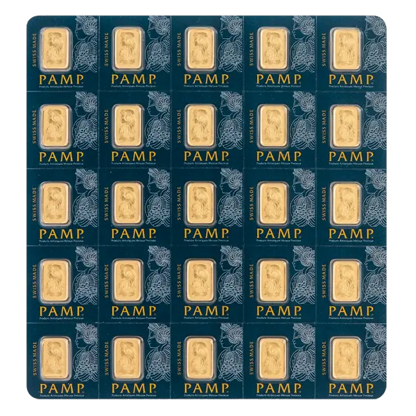 25 x 1g PAMP Multigram Gold Bar