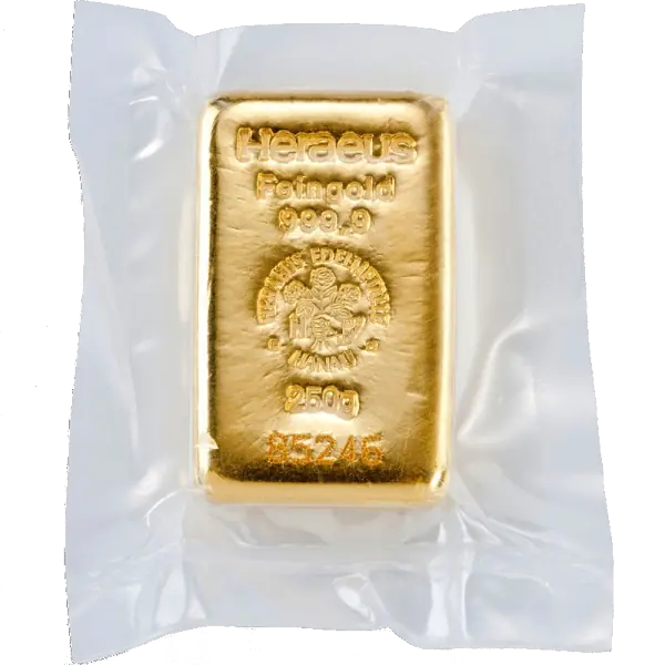 250g Gold Bar | Heraeus