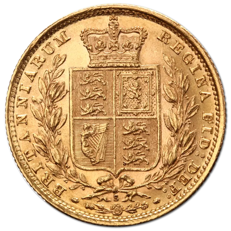 Queen Victoria Young Head Shield Back Gold Coin | 1871-1887