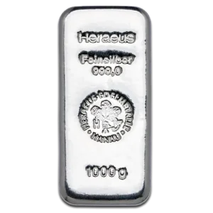1 Kilo Silver Bar - Different Manufacturers