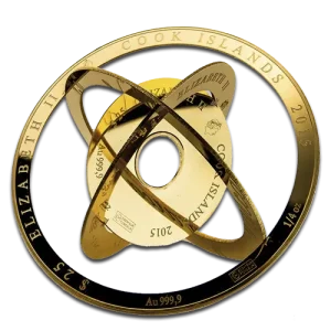 1 oz Cook Island Armillary Valcambi Gold Coin