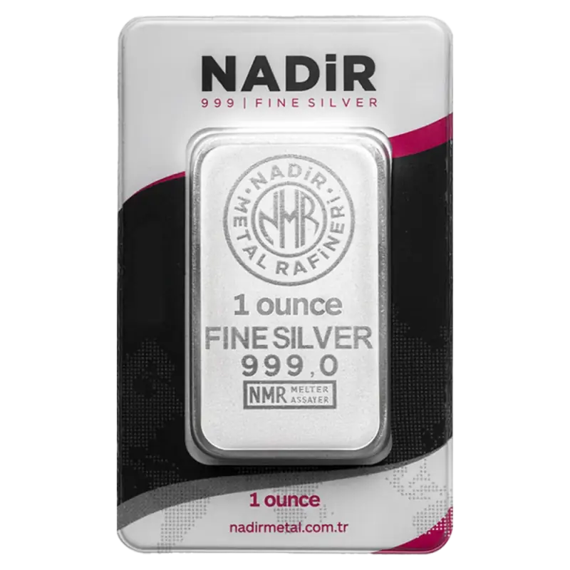 1 oz Silver Bar | Nadir Metal Rafineri