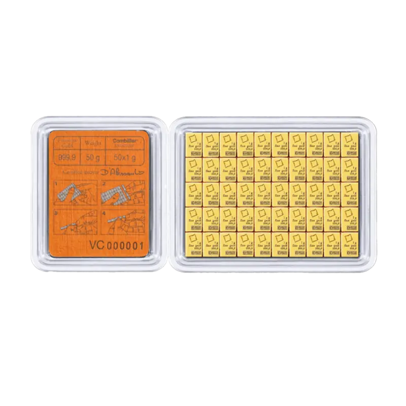 50 x 1g CombiBar® | Gold | Valcambi