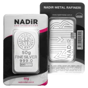 50g Silver Bar | Nadir Metal Rafineri
