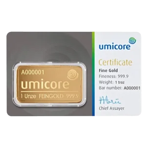 1 oz Gold Bar | Umicore
