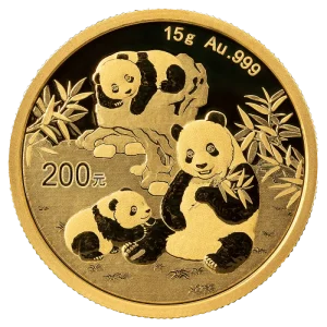 15g China Panda Gold Coin | Damaged