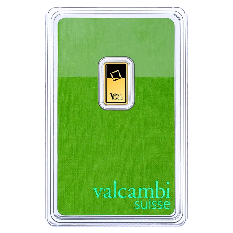 1g Gold Bar | Valcambi | Green Gold