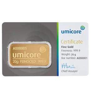 20g Gold Bar | Umicore