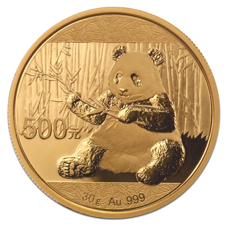 30g China Panda Gold Coin | Damaged