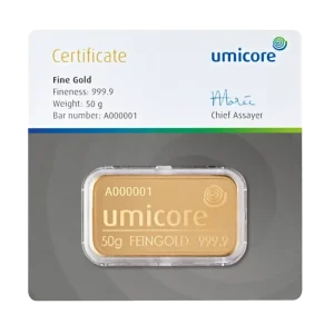 50g Gold Bar | Umicore