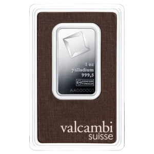 1 oz Palladium Bar | Valcambi