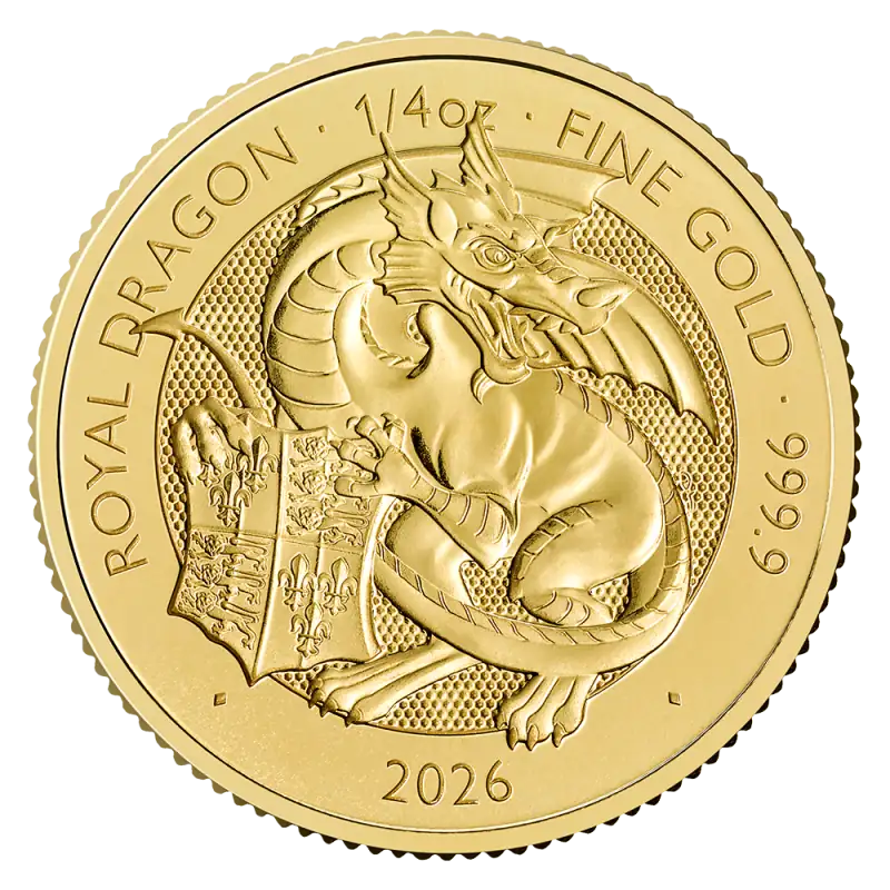 1/4 oz Tudor Beasts Royal Dragon Gold Coin | 2026