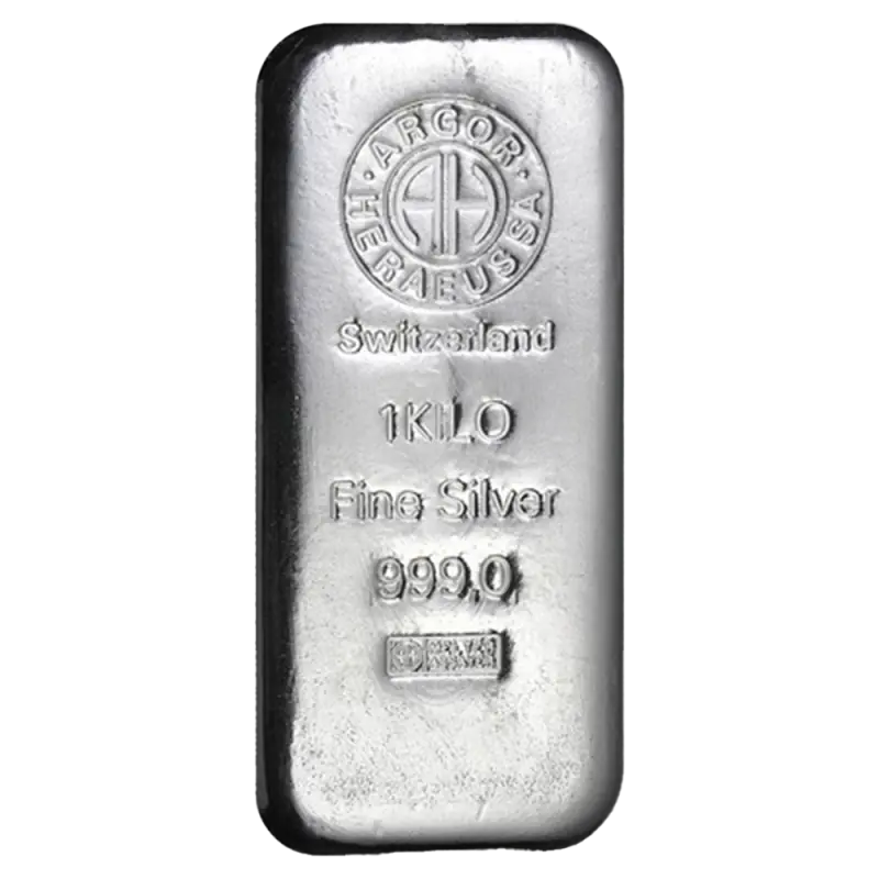 1 Kilo Silver Bar | Argor-Heraeus