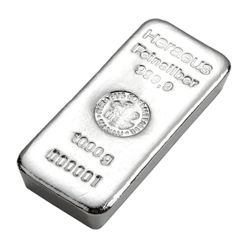 1 Kilo Silver Bar | Heraeus
