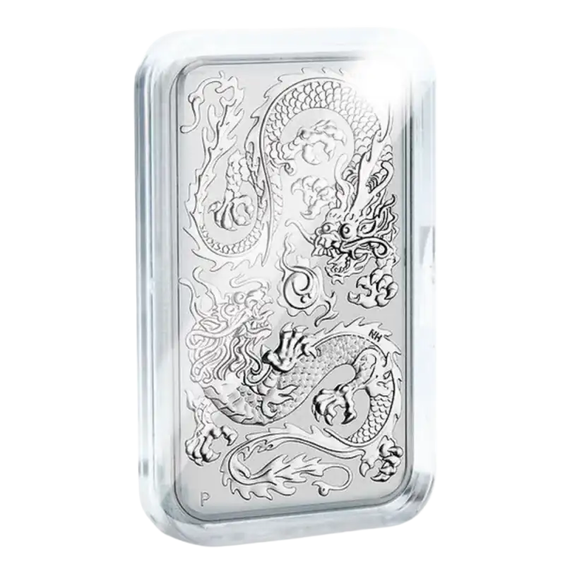 1 oz Rectangular Dragon Silver Capsule