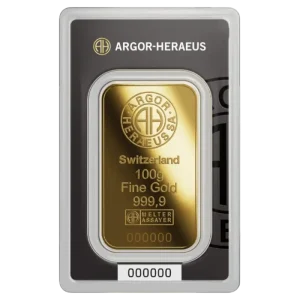 100g Gold Bar | Argor-Heraeus | Minted