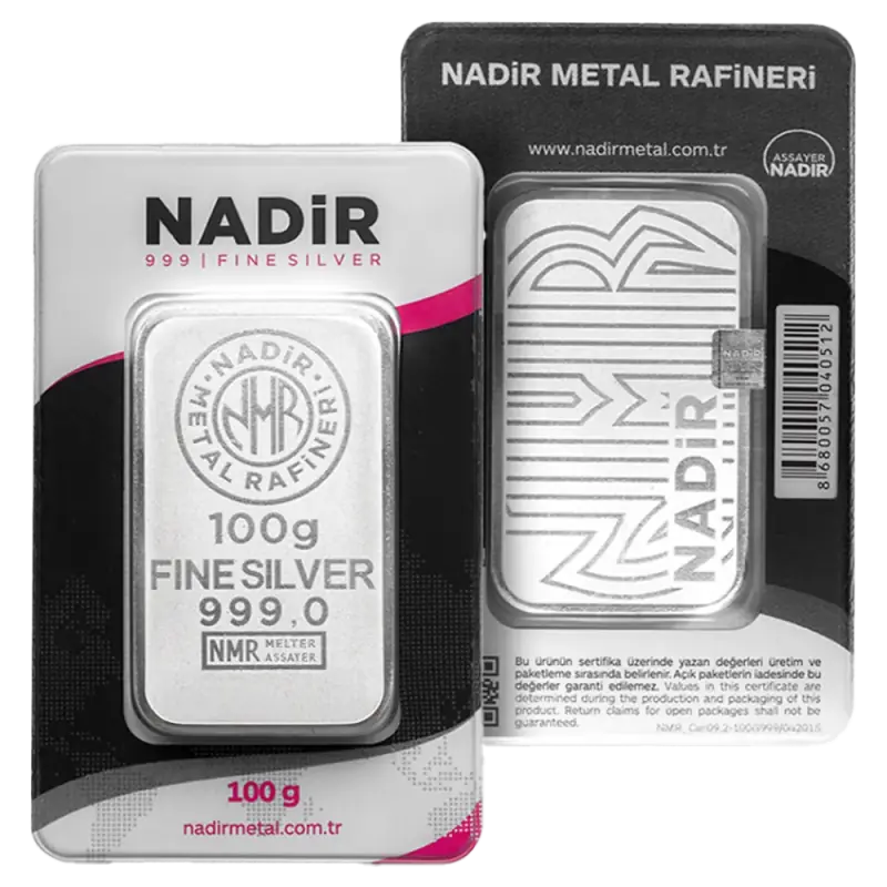 100g Silver Bar | Nadir Metal Rafineri | Minted