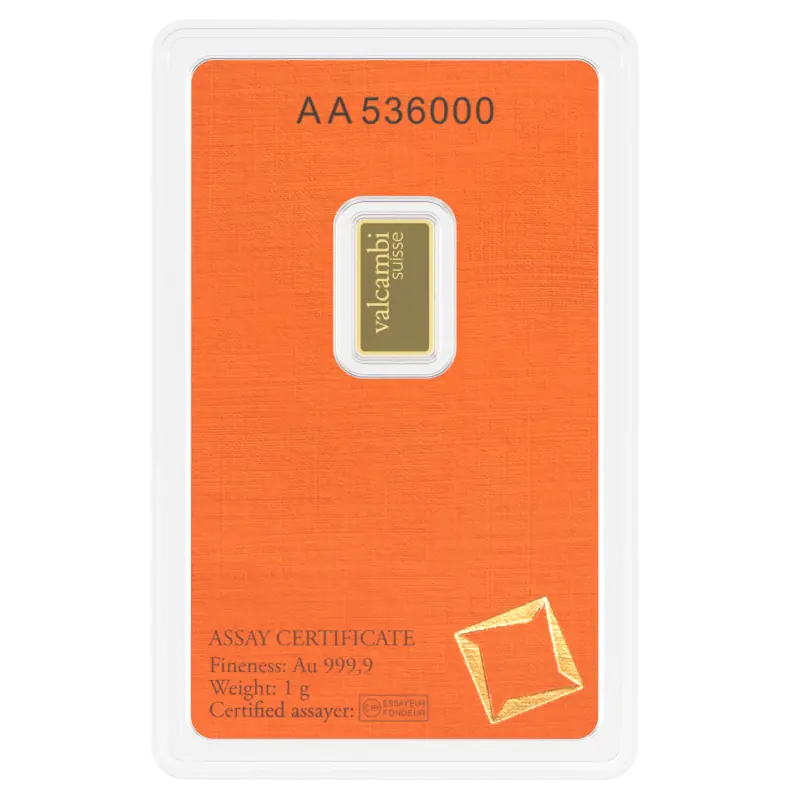 1g Gold Bar | Valcambi
