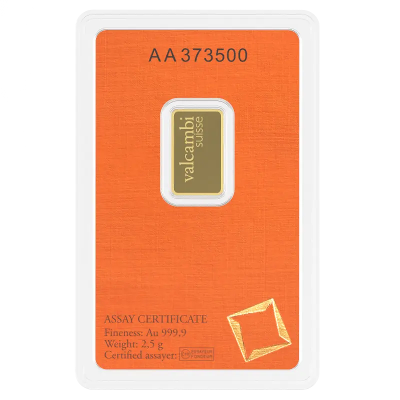 2.5g Gold Bar | Valcambi