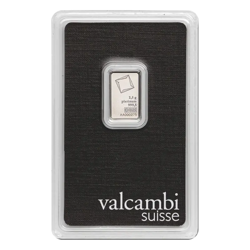 2.5g Platinum Bar | Valcambi