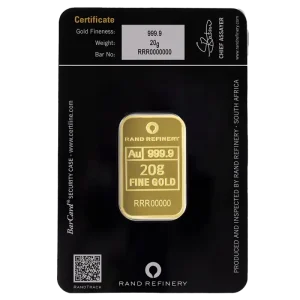 20g Gold Bar | Loxodonta Africana | Rand Refinery