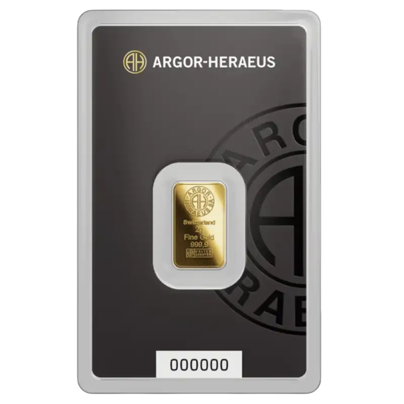 2g Gold Bar | Argor-Heraeus