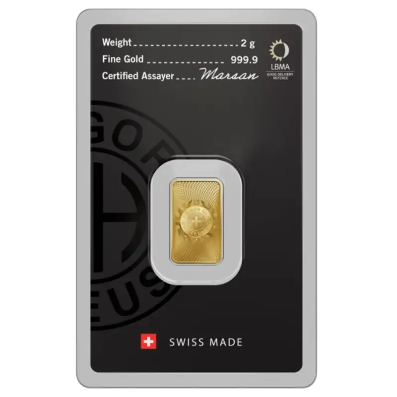 2g Gold Bar | Argor-Heraeus