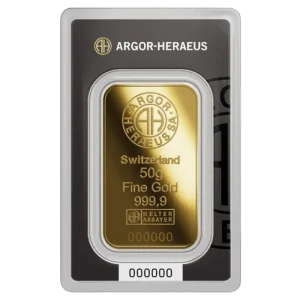 50g Gold Bar | Argor-Heraeus | Minted