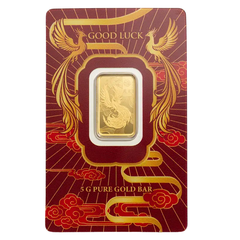5g Gold Bar Good Luck Phoenix | PAMP