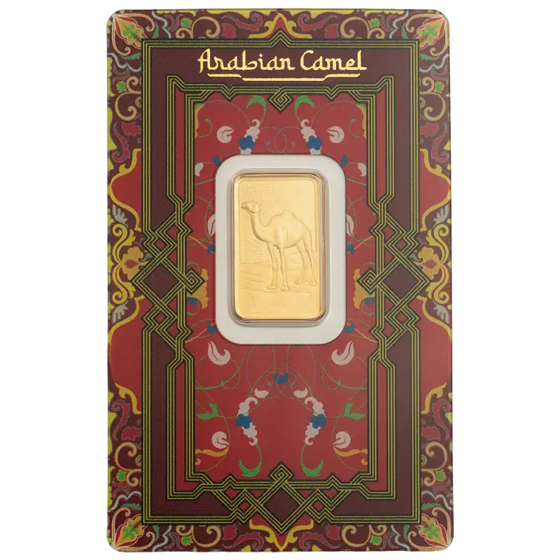 5g Gold Bar | PAMP | Arabian Camel with frame