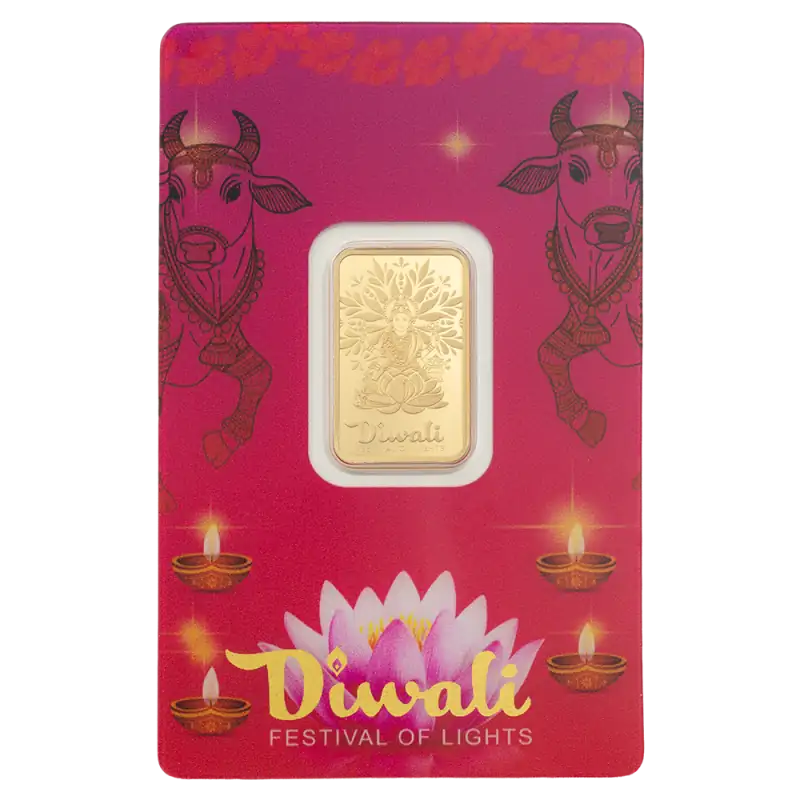 5g Gold Bar | PAMP | Diwali Lakshmi & Sacred Cow