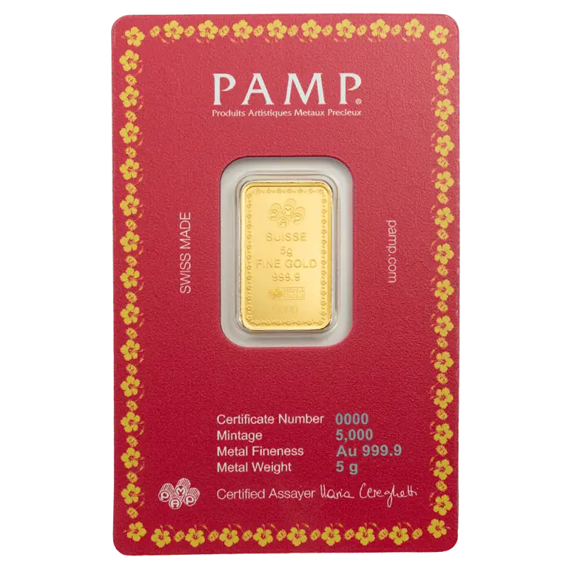 5g Gold Bar | PAMP | Diwali Lakshmi & Sacred Cow
