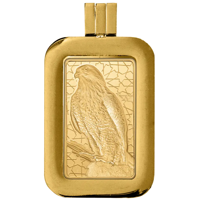 5g Gold Bar | PAMP Fortuna | Arabian Falcon with Frame